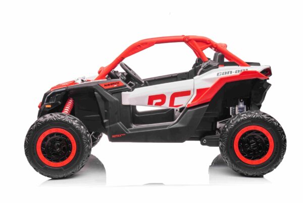 Laste elektriline CAN-AM MAVERICK UTV RS, 4x200W, PUNANE, ÕHKREHVID - Image 8
