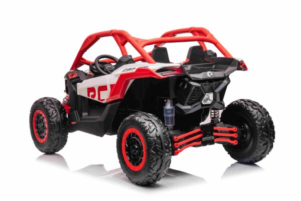 Laste elektriline CAN-AM MAVERICK UTV RS, 4x200W, PUNANE, ÕHKREHVID - Image 9